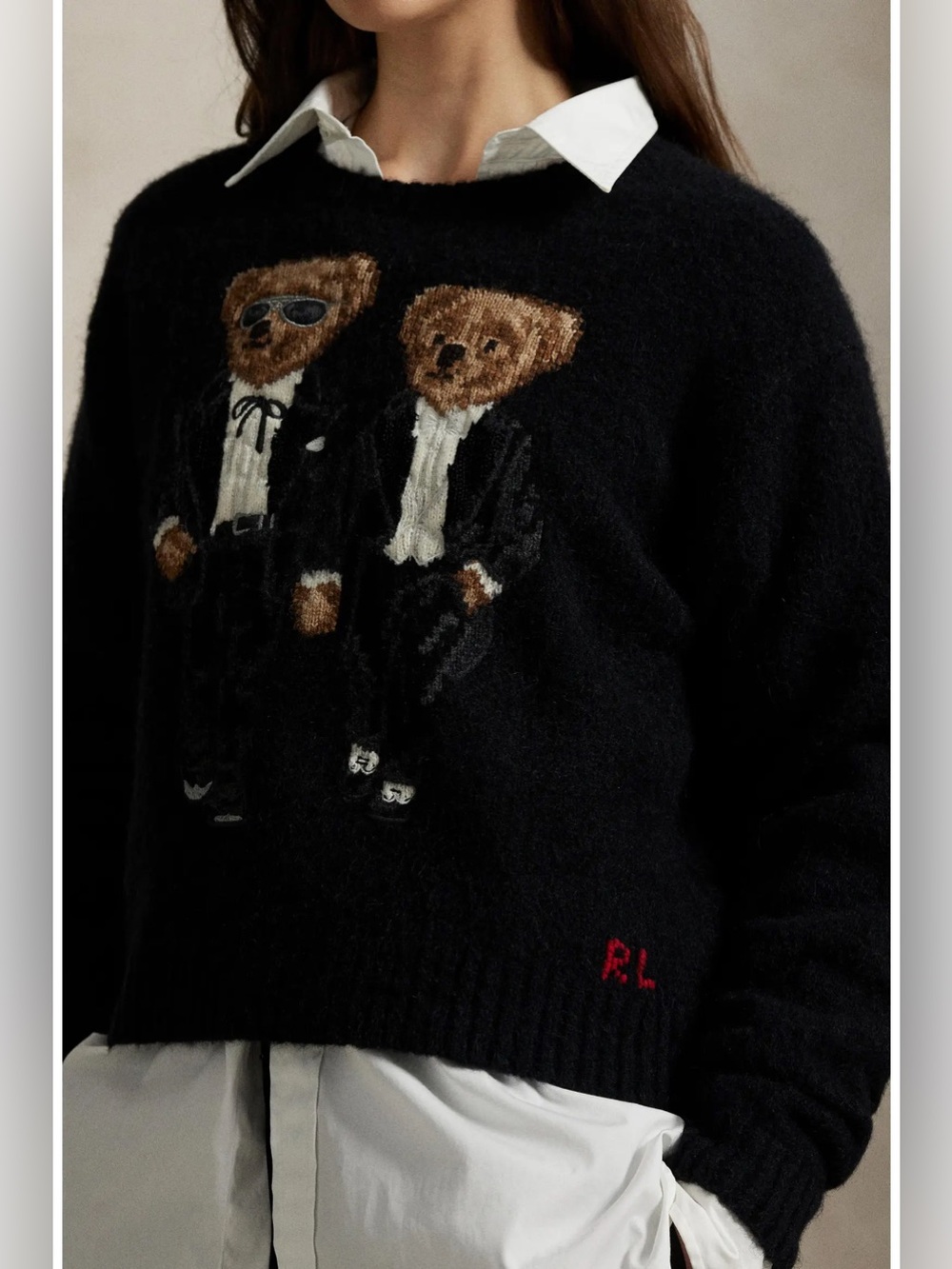 The Ralph & Ricky Tuxedo Bear Sweater - Picture 6 of 8